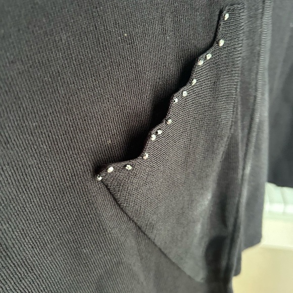 Jamie Sadock Elegant Black Knit Top M - Picture 10 of 13